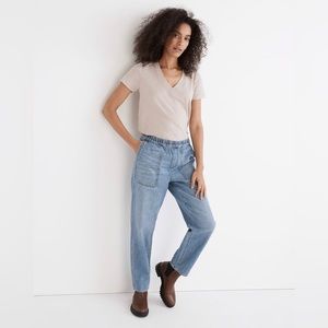 Madewell pull on relaxed jeans in bewswick wash